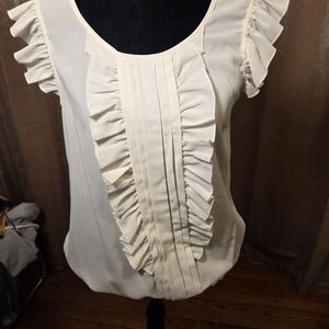 White no sleeve blouse size S